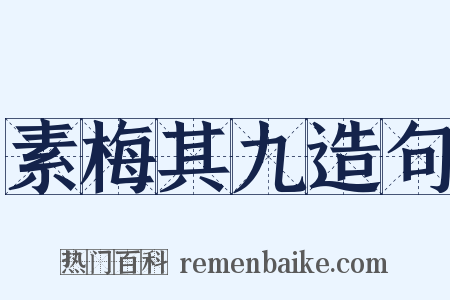 素梅其九造句是什么意思的图片